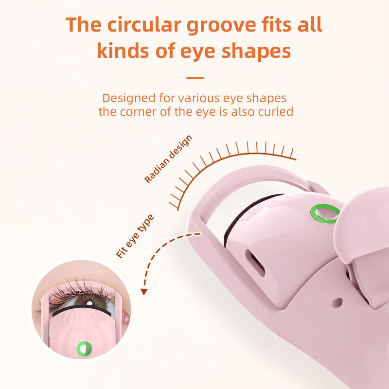 Electric eyelash curler three temperature rechargeable eyelash curler portable compact heating eyelash curler