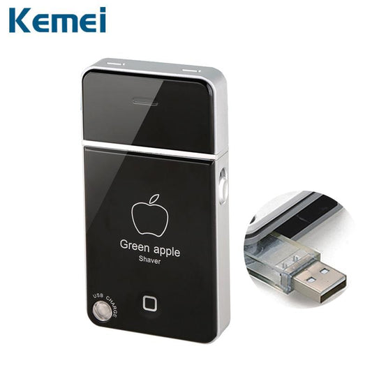 Kemei Mini Portable Men's Electric Shaver USB Charging Reciprocating Razor Beard Trimmer Shaving