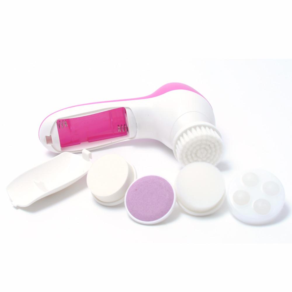 Portable Machine Body Cleaning Massage Skin Beauty Brush, Multifunctional 5-in-1 Deep-layer Electric Face Massager