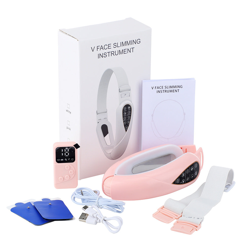 Remote Control Micro Current Color Light Face Slimmer With Five Modes Patch Pulse Massager EMS Tight Lift V-Face Instrument