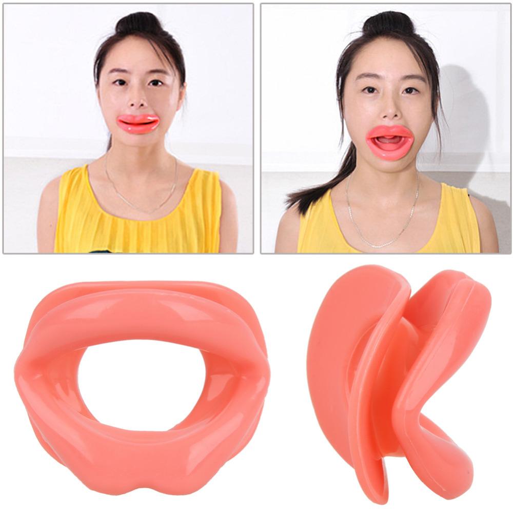Silicone Rubber Face Slimmer Exercise Mouth Piece Muscle Anti Wrinkle Lip Trainer Mouth Massager Exerciser
