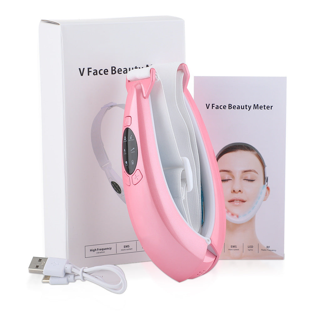 Micro Current Color Light V Face Instrument Tightening Beauty Instrument Hot Compress Lifting Face Slimming Instrument