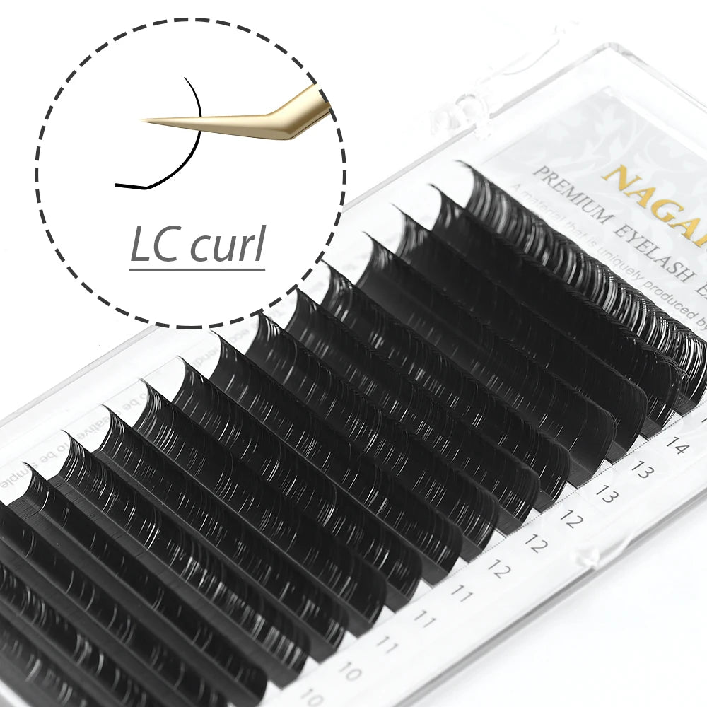 NAGARAKU Mix Eyelash Extension Makeup L LC N Curls Mix 7-15mm 16 Lines Synthetic Mink Individual Eyelashes High Quality Lashes