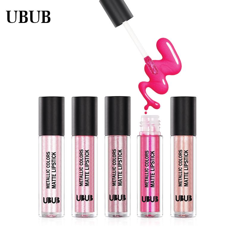 UBUB 12 Colors Glitter Metallic Lip Gloss Matte Waterproof Lip Stick Moisturizing Liquid Lipstick Makeup Cosmetic