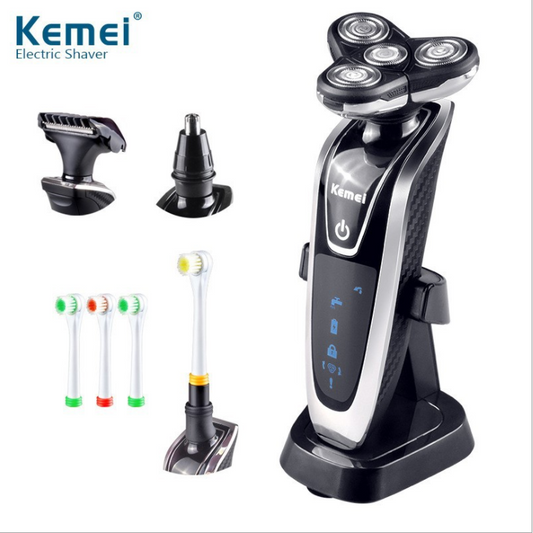 Kemei 3D Men's Electric Shaver Beard Trimmer Rechargeable waterproof 4 blade shaver Razor for Men Shaving Machine