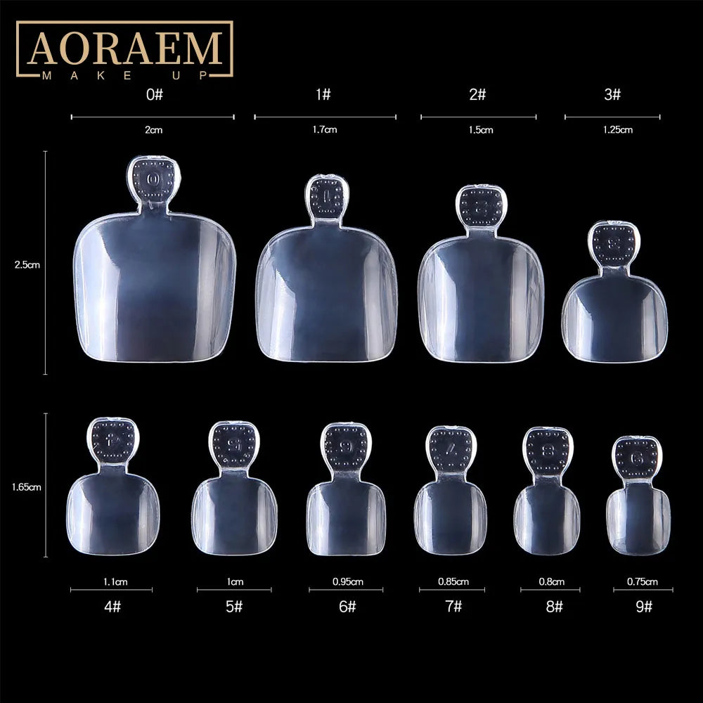 AORAEM 120/240Pcs Toe Nails Clear Acrylic False Foot Nail Tips Natural Artificial Pedicure Manicure Tool Supply