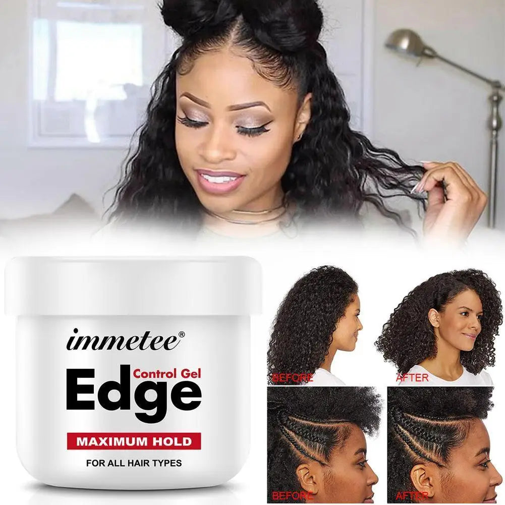 Control Cream Gel Hair Super Sleek Max Control Gel Edge Oil Lasting Wax Hold Waterproof Black Long Girls Hair Hairstyle E4H8