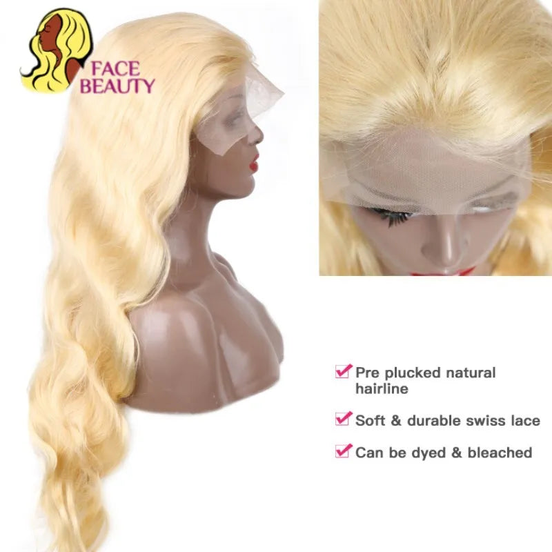 360 Lace Frontal Wig 613 Blonde 13x4 13x6 Body Wave Lace Front Wig Preplucked Brazilian Lace Front Human Hair Wigs 30 32 Inch