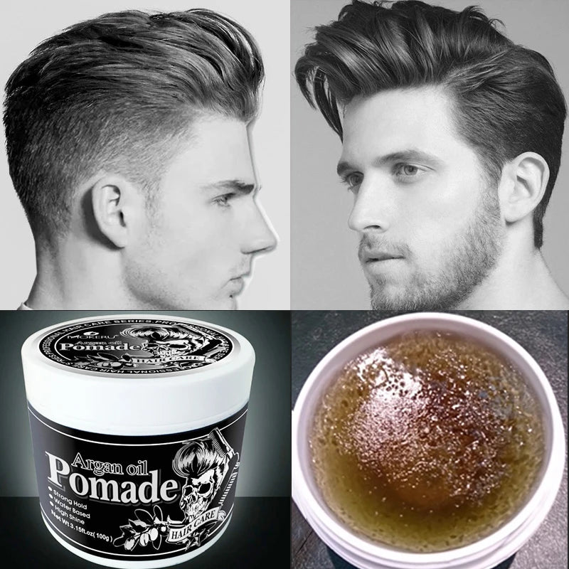100g Strong Hold Hair Gel Wax For Hair Men Long lasting Dry Stereotypes Type Hair Balsam Oil Wax For Hair Styling Edge Control