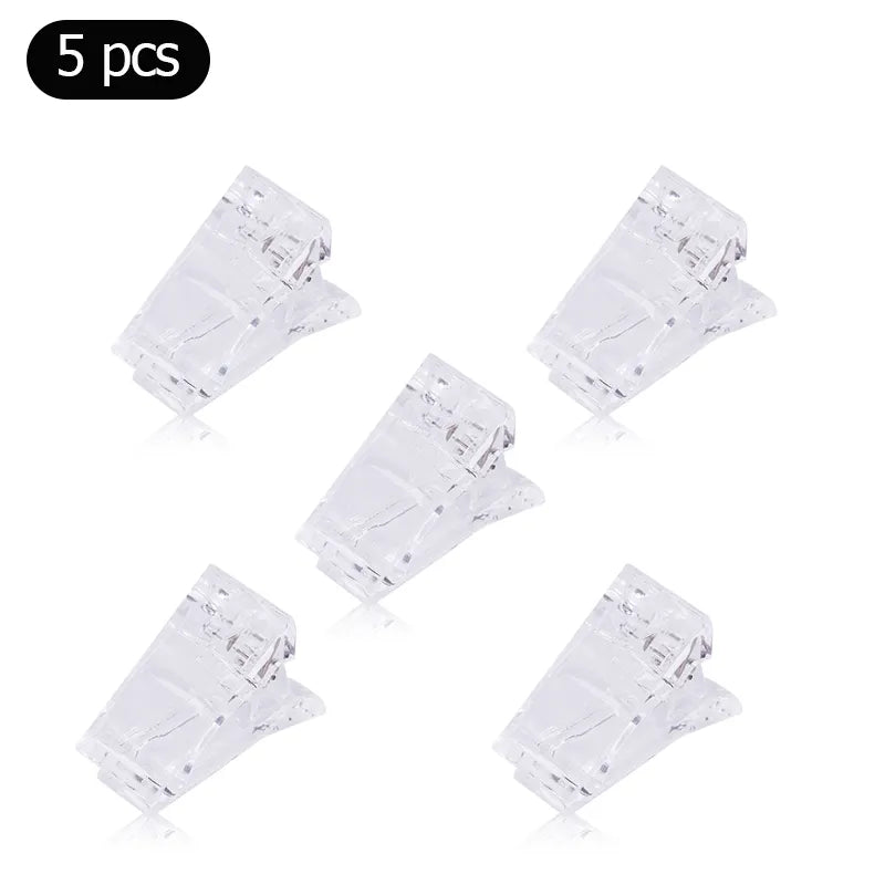 Acrylic Nail Clip Transparent Gel Quick Building Nail Tips Clips Fingernail Extension UV Clamps Manicuring Art Builder Tools Set