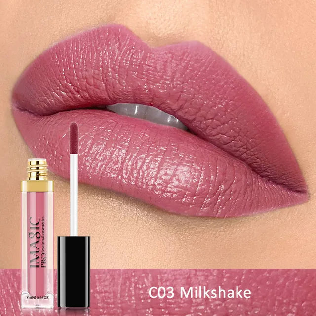 IMAGIC Waterproof Lip Gloss Matte Liquid Lipstick Matte Lipstick Lipkit Cosmetics Makeup Nude 12color