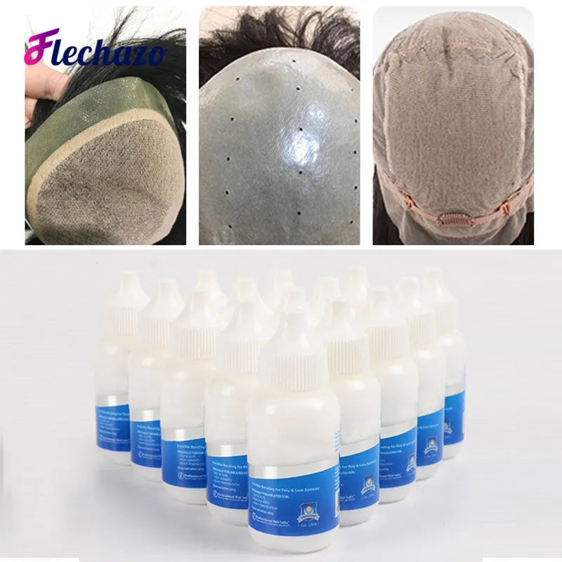 Lace Wig Glue Hair Replacement Adhesive 1.3oz 38ml and Wig Glue Remover 1oz 30ml Combine for Lace Front Wig Hair Extensions