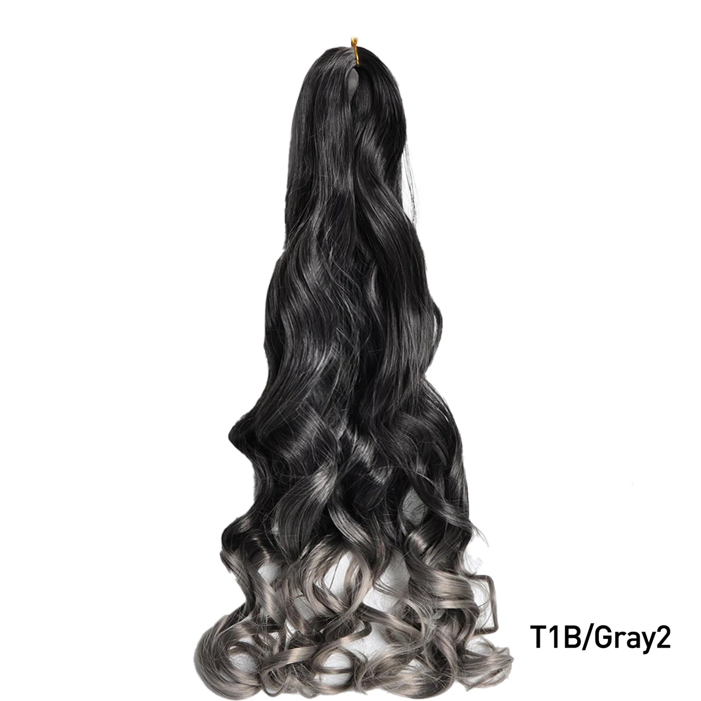 French Curls Braiding Hair 24Inch Synthetic Spiral Curls Braids Hair Extensions For Women Pre Stretched Loose Wave Braiding Hair