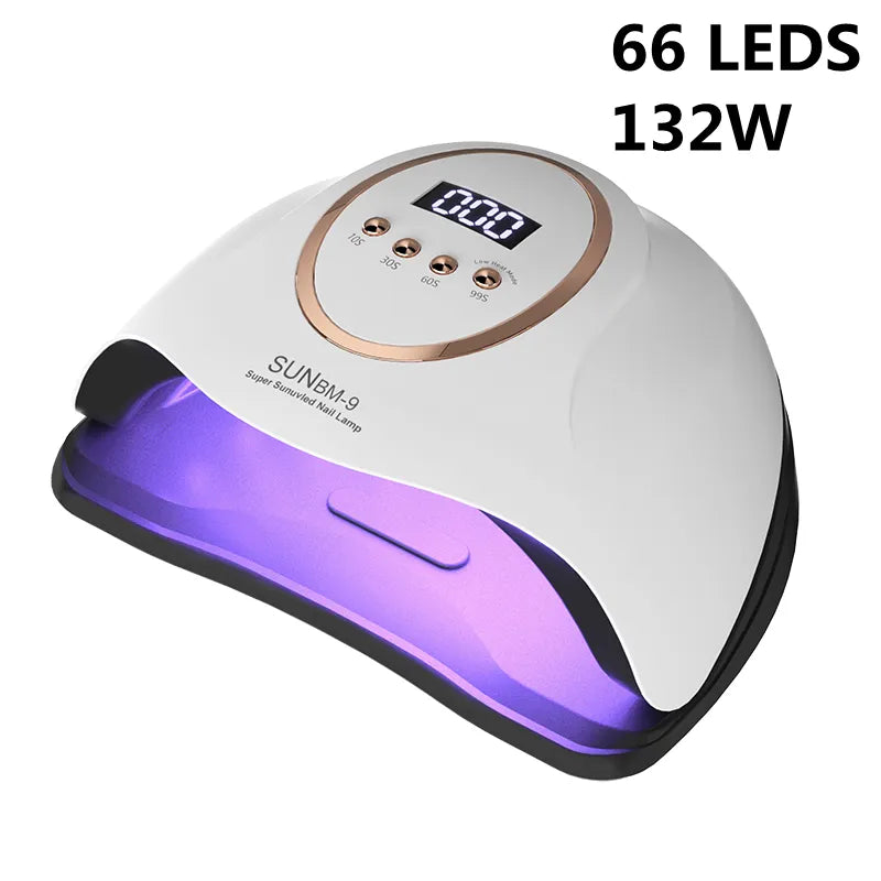 Max UV LED Lamp For Nail Dryer Manicure Nail Drying Lamp 66LEDS UV Gel Varnish With LCD Display UV Lamp For Manicure Salon