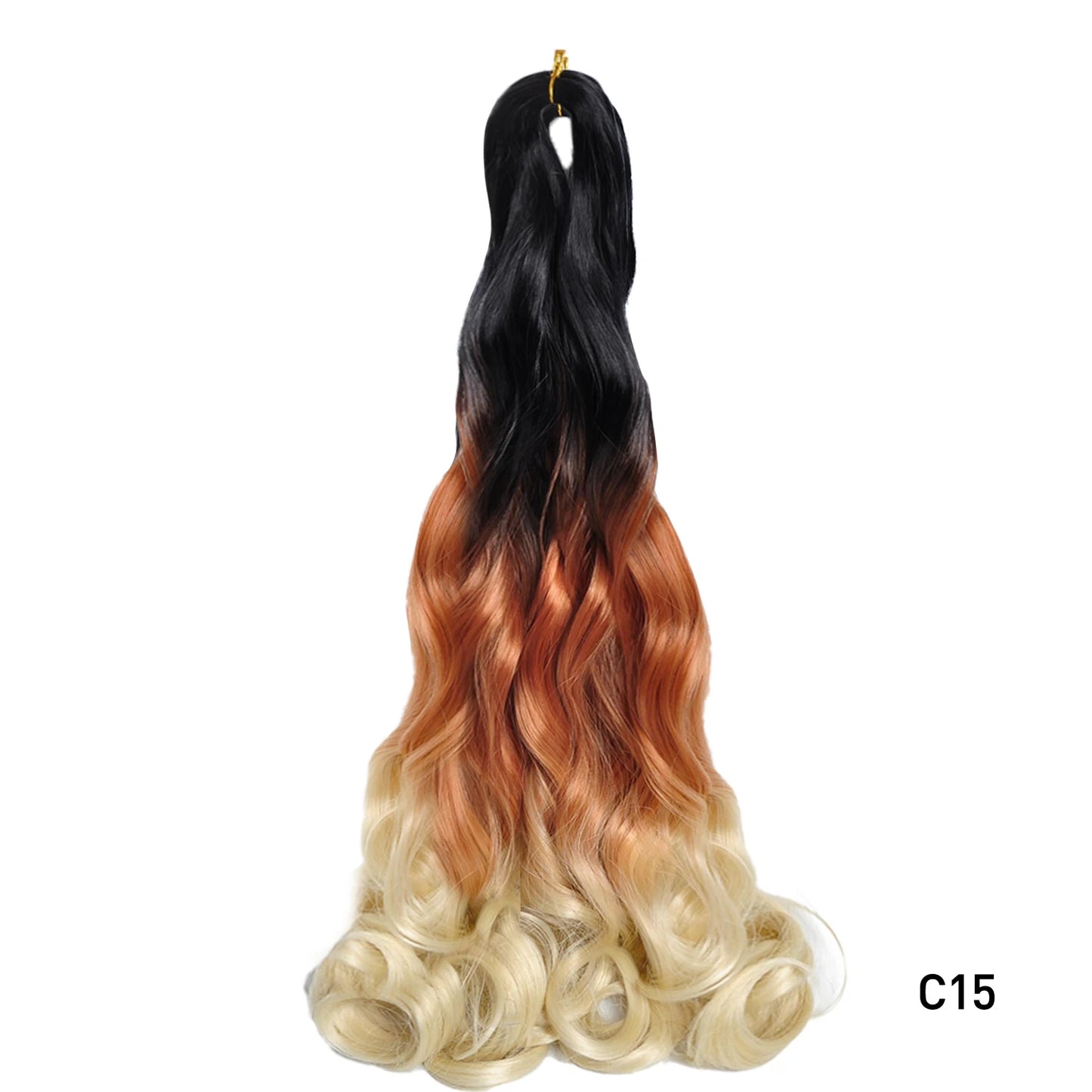 French Curls Braiding Hair 24Inch Synthetic Spiral Curls Braids Hair Extensions For Women Pre Stretched Loose Wave Braiding Hair