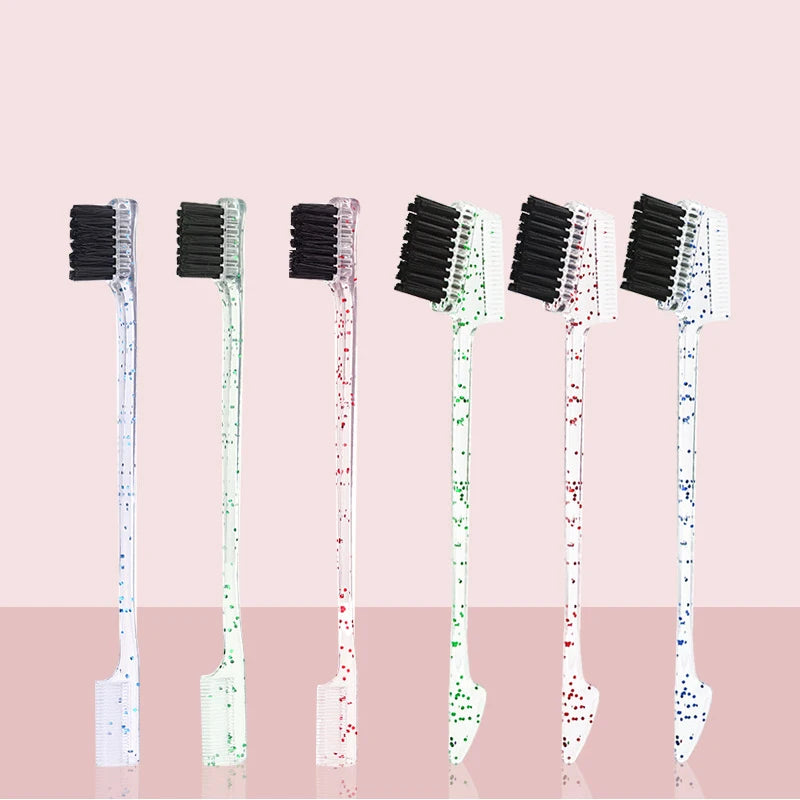 Edge Brush Comb Vendor Double Sided 3 in 1 Edge Control Brush For Baby Hair Salon Hair Comb Brushes Beauty Tools Drop Shipping