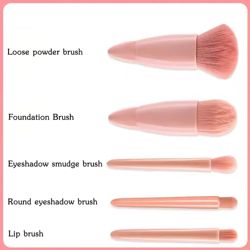 Mini Makeup Brushes Set Mirror Soft Fluffy for Cosmetics Foundation Powder Eyeshadow Kabuki Blending Makeup Brush Beauty Tool