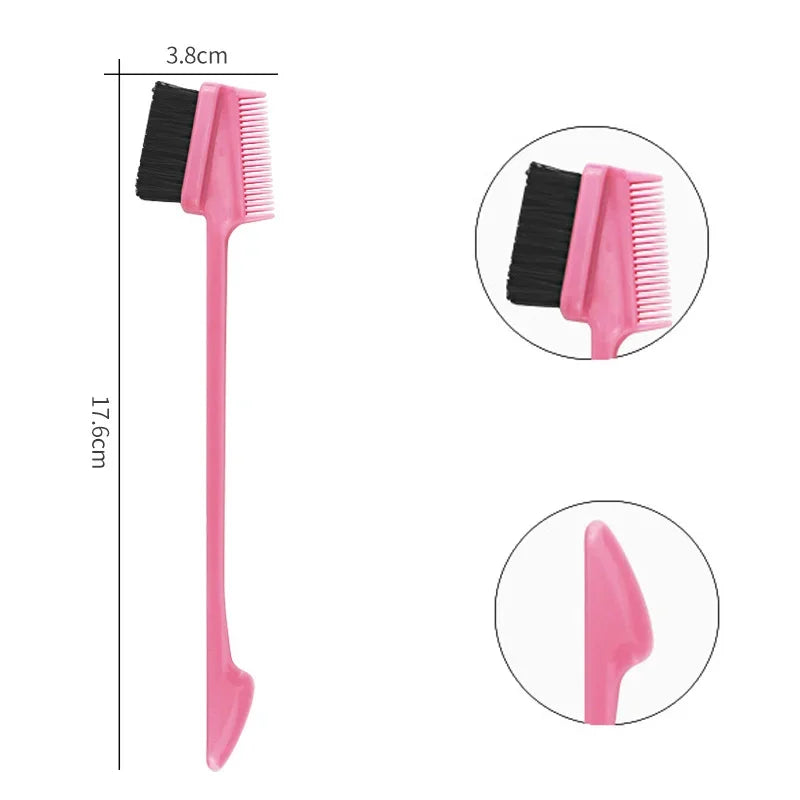 Edge Brush Comb Vendor Double Sided 3 in 1 Edge Control Brush For Baby Hair Salon Hair Comb Brushes Beauty Tools Hairbrush