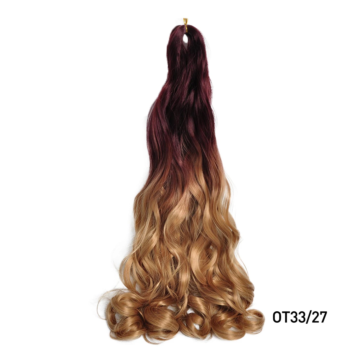 French Curls Braiding Hair 24Inch Synthetic Spiral Curls Braids Hair Extensions For Women Pre Stretched Loose Wave Braiding Hair