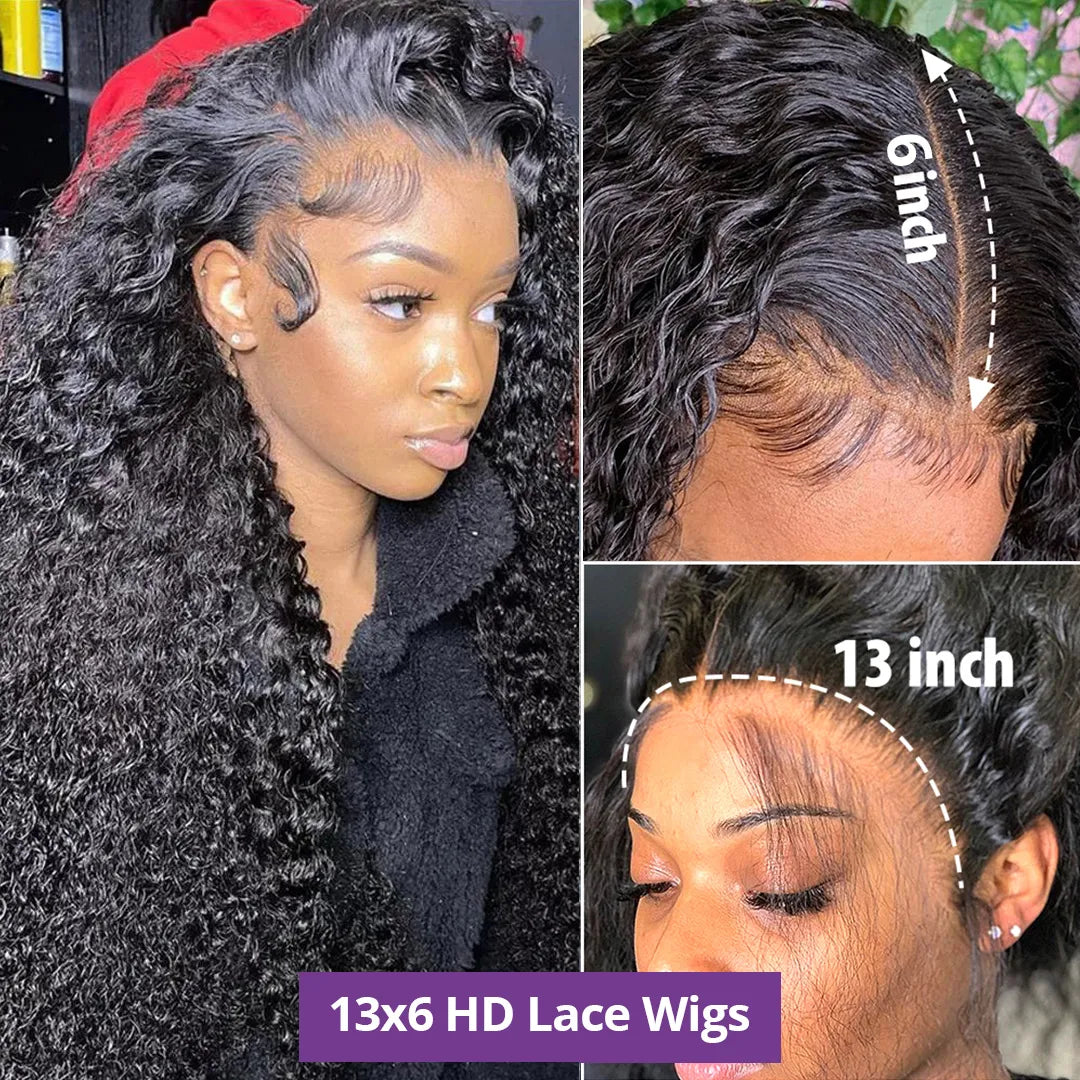13x4 Deep Wave Frontal Wig Brazilian Curly Wigs For Women Human Hair Wigs 40 Inch 13x6 Hd Front Water Wave 360 Lace Frontal Wig