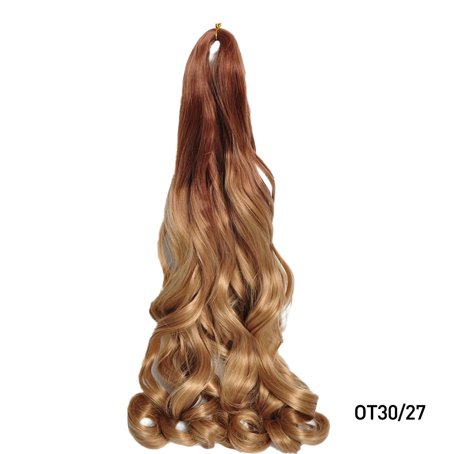 French Curls Braiding Hair 24Inch Synthetic Spiral Curls Braids Hair Extensions For Women Pre Stretched Loose Wave Braiding Hair