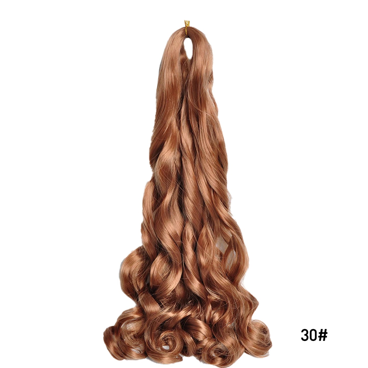 French Curls Braiding Hair 24Inch Synthetic Spiral Curls Braids Hair Extensions For Women Pre Stretched Loose Wave Braiding Hair