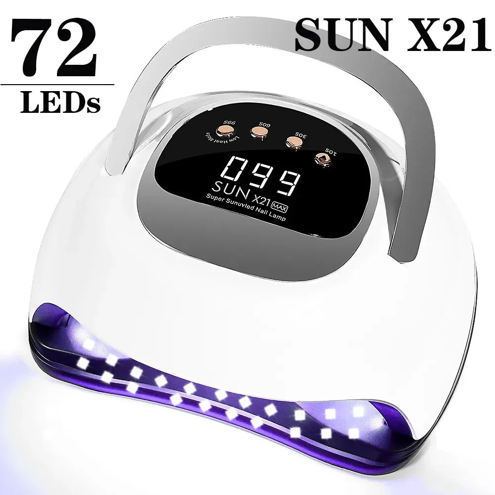320W 72LEDs Professional Nail Lamp For Manicure Big Power UV LED Nail Lamp Blue Light No Black Hands For Drying Gel Nail Polish