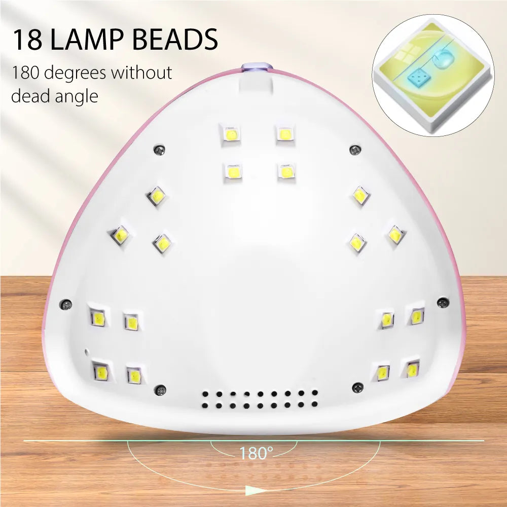CNHIDS 54W 18 LED Drying Lamp Manicure UV Nail Dryer Curing Gel Nail Polish With USB Smart Timer Sun Light Nail Art Tools