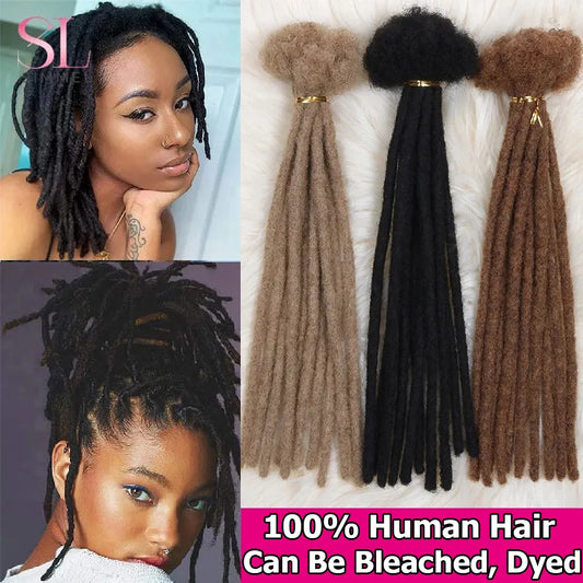 Human Hair Dreadlocks Loc Extensions Kinky Straight Wholesale Crochet Braids Brazilian Remy Hair Extensions 60 Strands SIMMEL