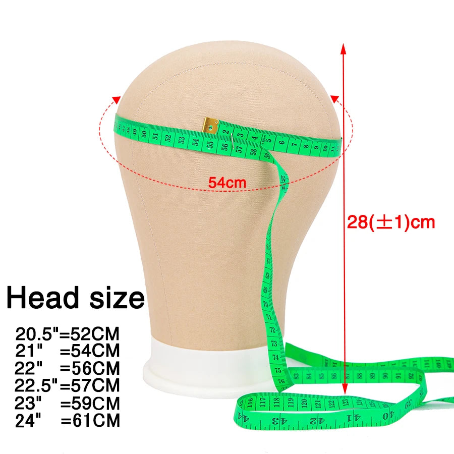 New Canvas Head For Wig Making 21" 22" 22.5" 23" 24" Wig Head Mannequin For Wig Cheap Canvas Wig Holder