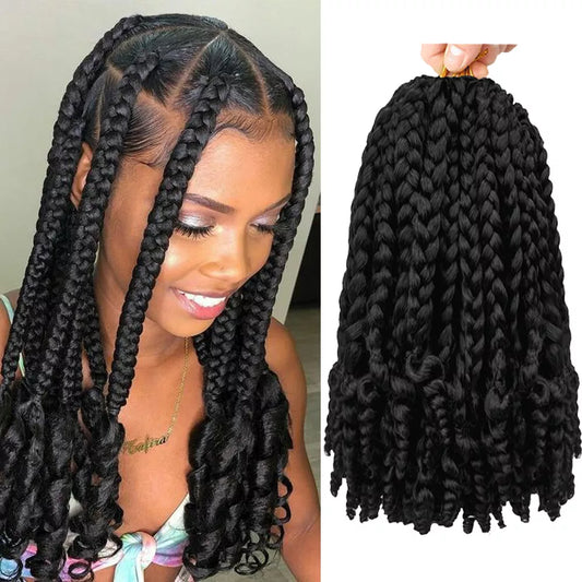 Dansama Goddess Crochet Hair Box Braid Curly Ends Ombre Blonde Hair Extensions  and Baby Kids