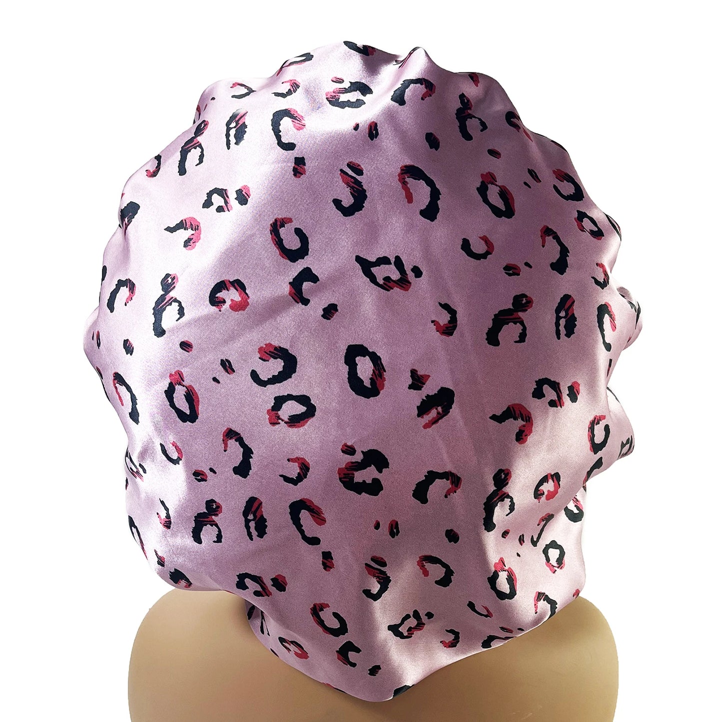 New Large Satin Bonnet Silk Night Sleeping Cap With Head Tie Band Bonnet Edge Wrap For Women Curly Braid Hair