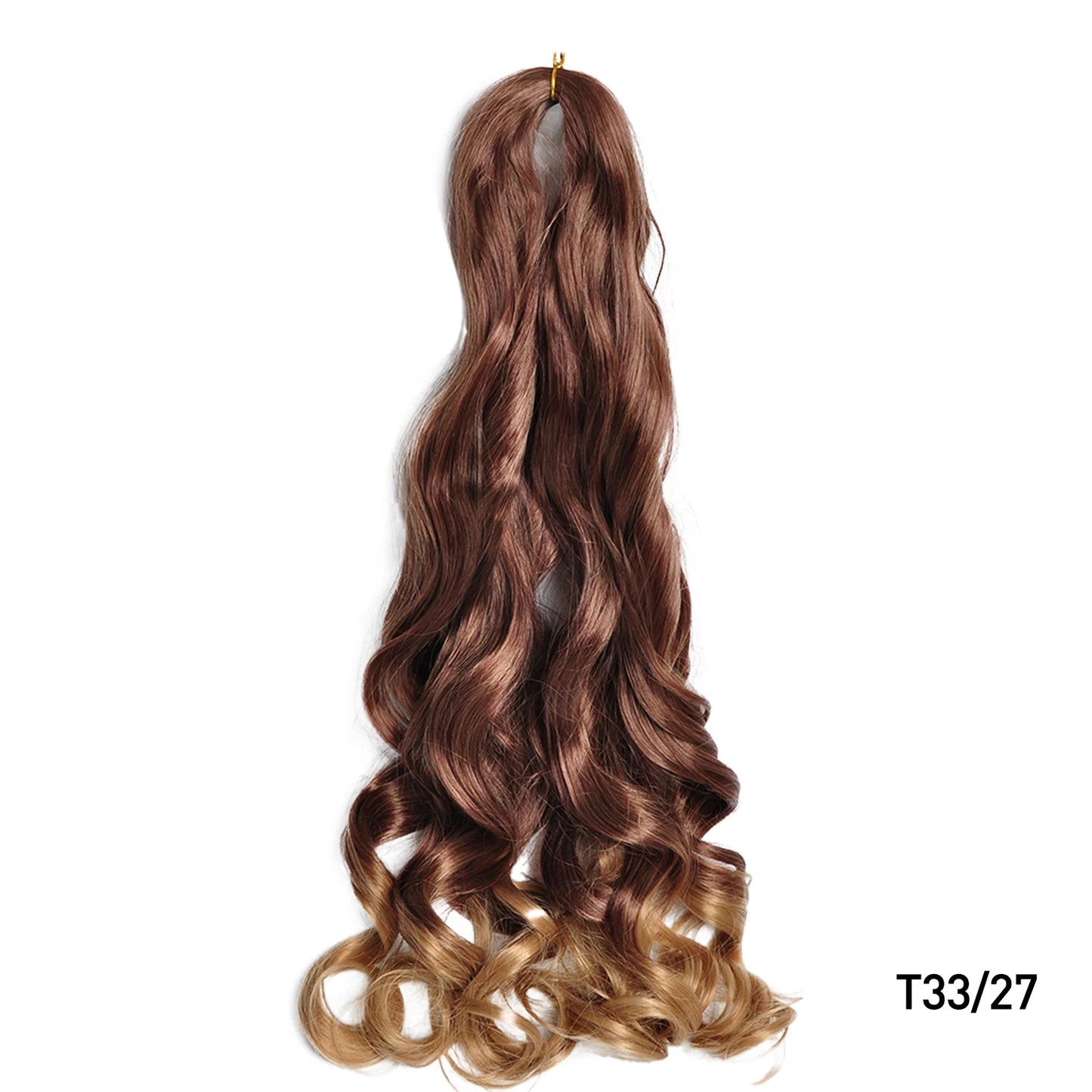 French Curls Braiding Hair 24Inch Synthetic Spiral Curls Braids Hair Extensions For Women Pre Stretched Loose Wave Braiding Hair