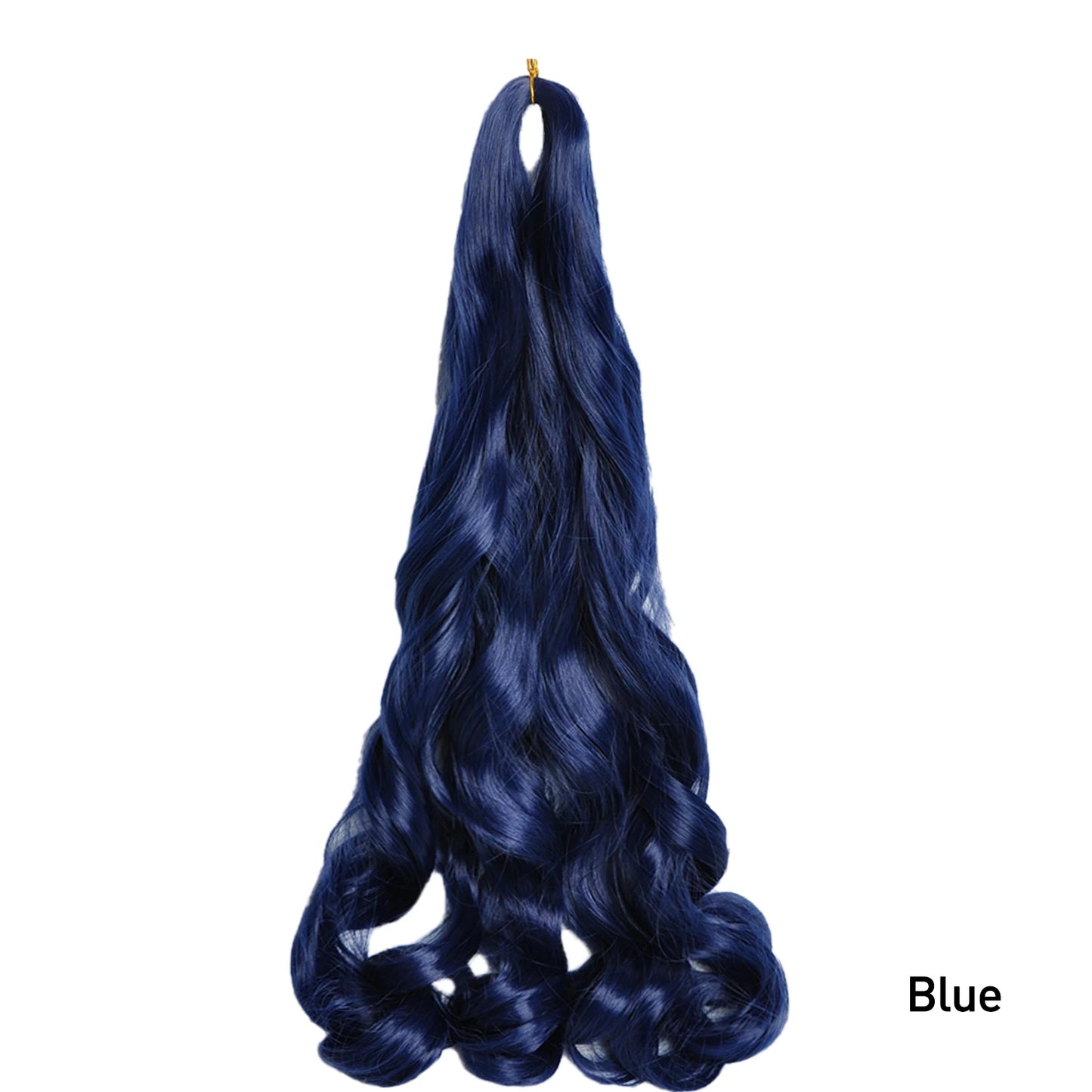 French Curls Braiding Hair 24Inch Synthetic Spiral Curls Braids Hair Extensions For Women Pre Stretched Loose Wave Braiding Hair