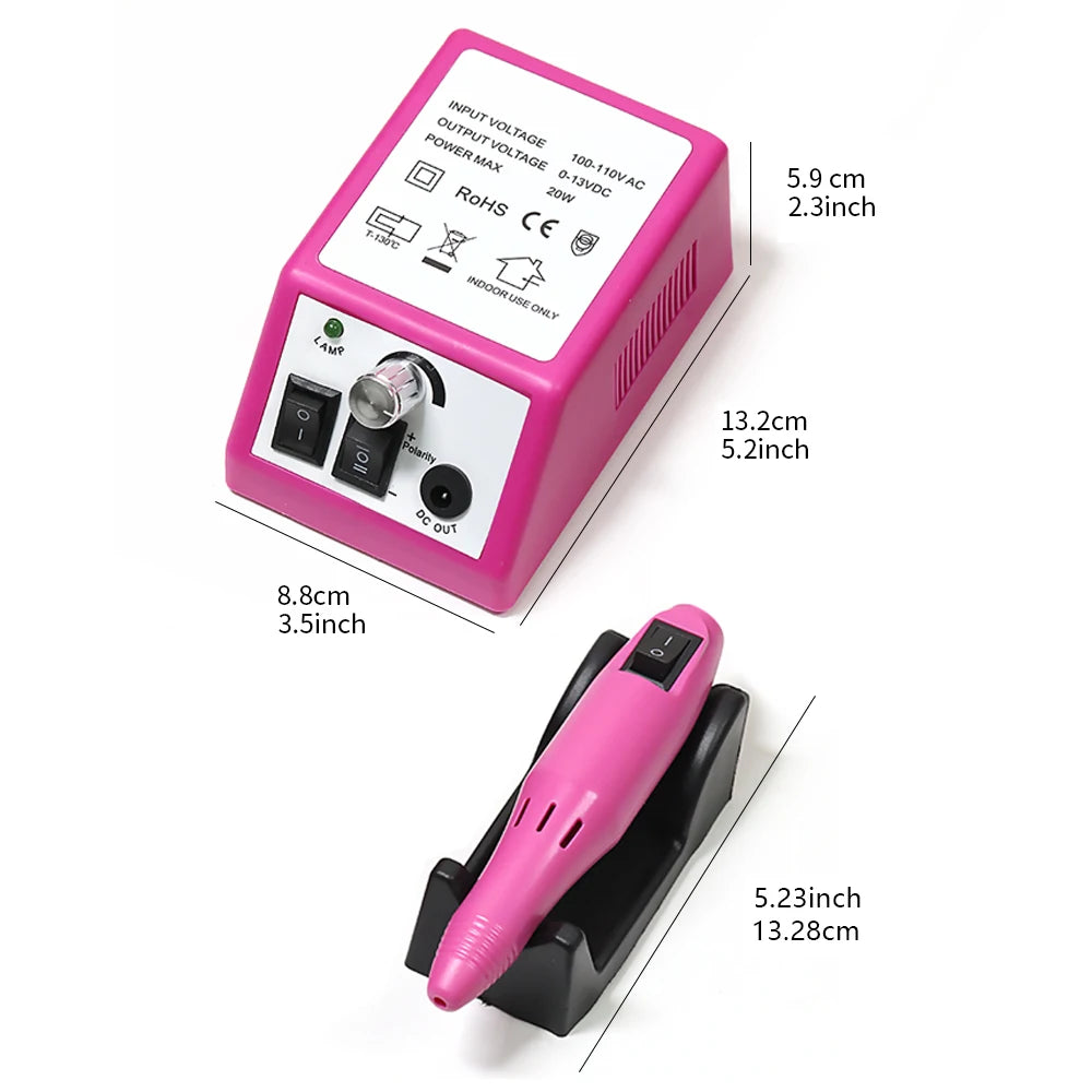 LINMANDA Professional Electric Nail Drill Machine Set Nail Files Drill Bits Gel Polish Remover Portable Nail Polisher Equipment