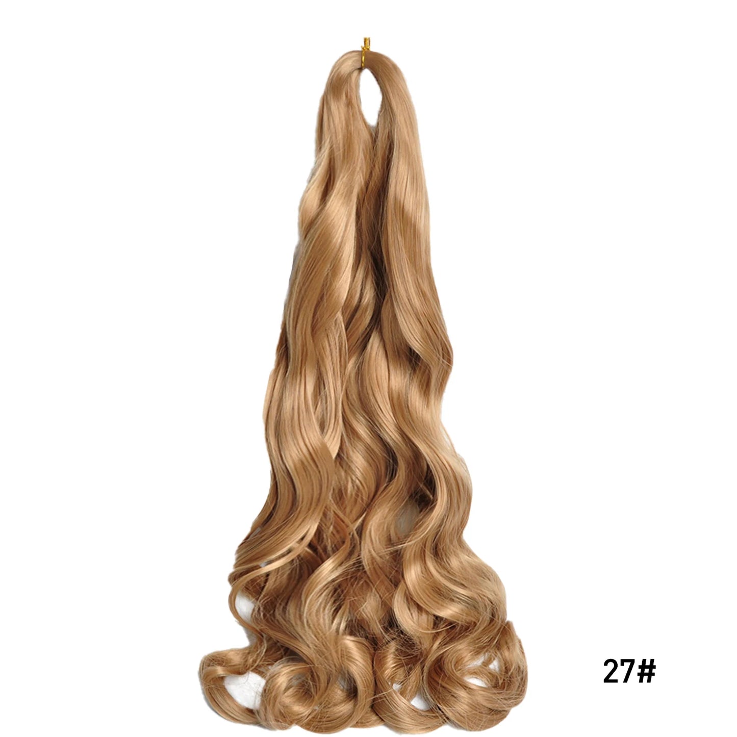 French Curls Braiding Hair 24Inch Synthetic Spiral Curls Braids Hair Extensions For Women Pre Stretched Loose Wave Braiding Hair