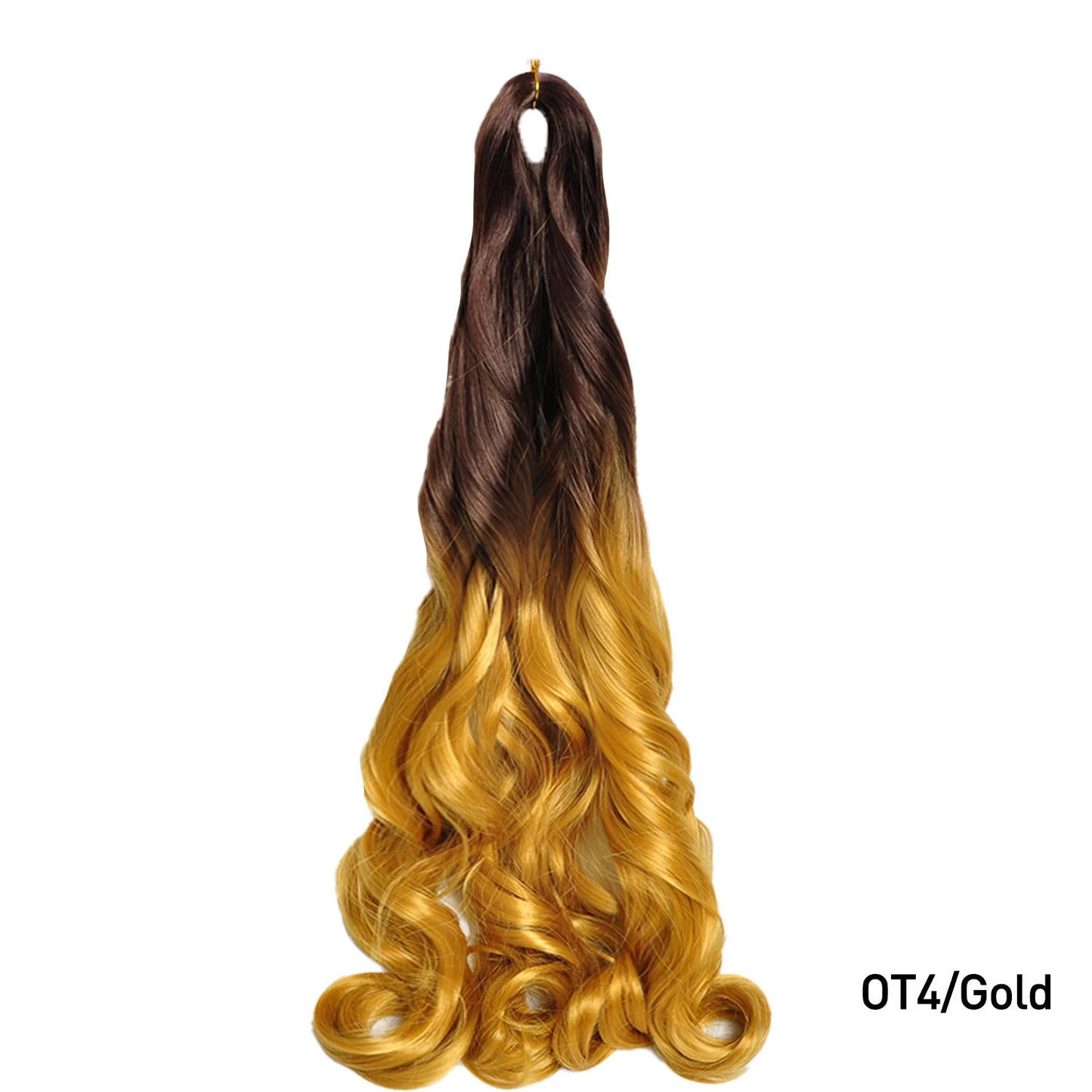 French Curls Braiding Hair 24Inch Synthetic Spiral Curls Braids Hair Extensions For Women Pre Stretched Loose Wave Braiding Hair