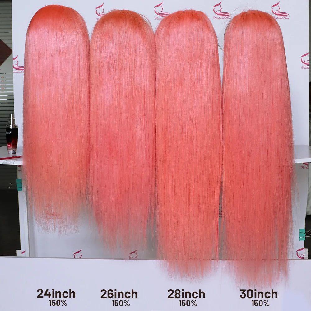 Pink 13x6 Transparent Lace Front Wig Straight Wigs For Women 613 Colored 13x4 HD Lace Front Blonde Human Hair Wigs 250 Parkson