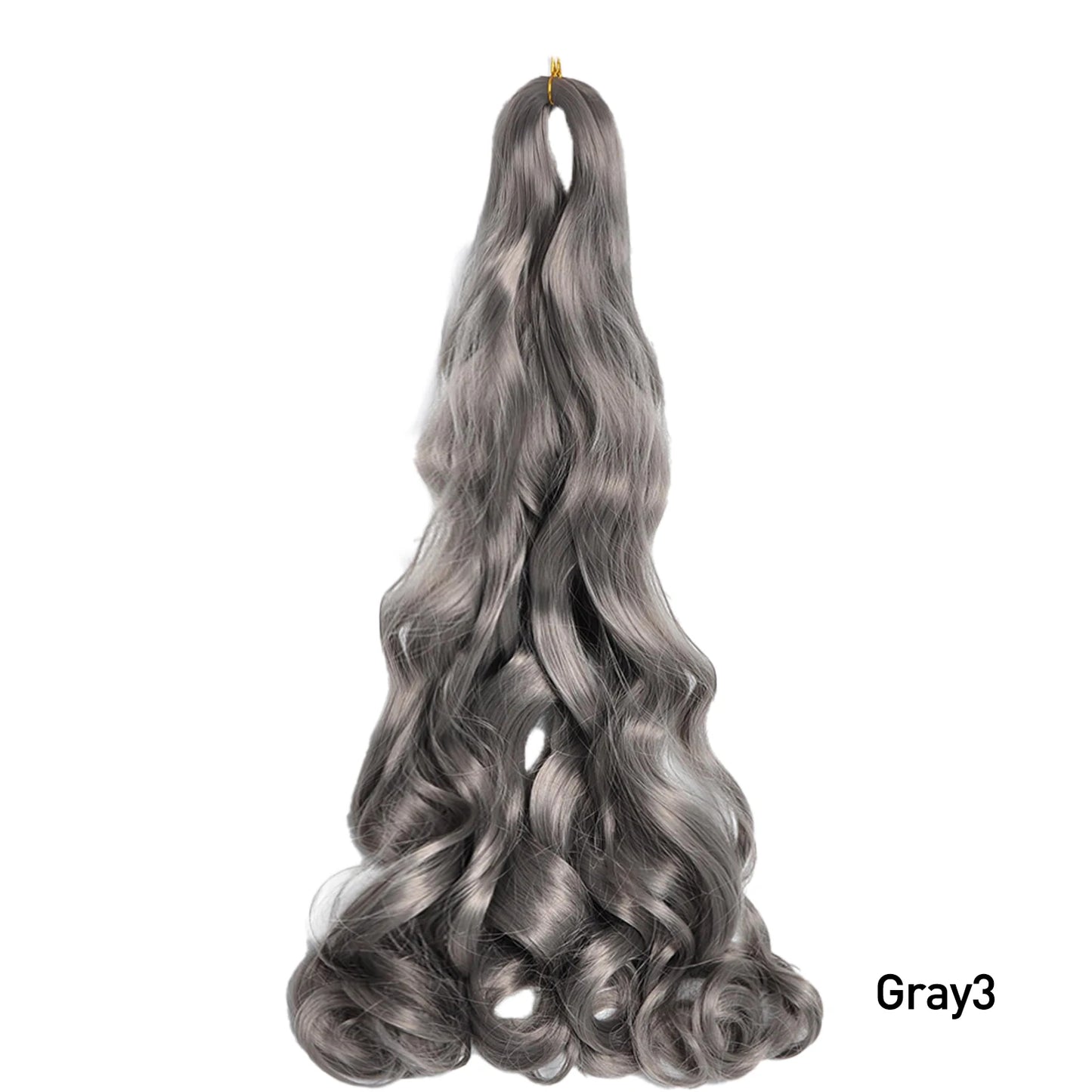 French Curls Braiding Hair 24Inch Synthetic Spiral Curls Braids Hair Extensions For Women Pre Stretched Loose Wave Braiding Hair