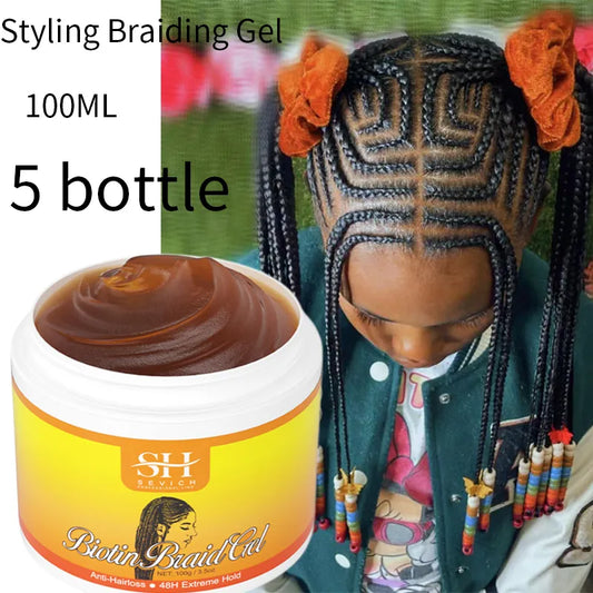 Sevich African Hair Styling Braiding Gel Edges Control Hair Shaping Cream Traction Alopecia Biotin Anti Break Hair Wax Hair Care