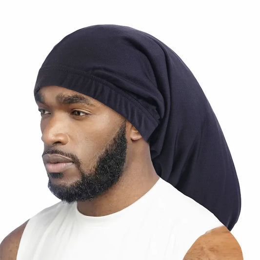 Unisex Elastic Bonnet Long Hair Sock Dreadlock Braids Cap Sleep Hats Head Wrap Turban Night Cap Hair Care Nightcap for Women Men